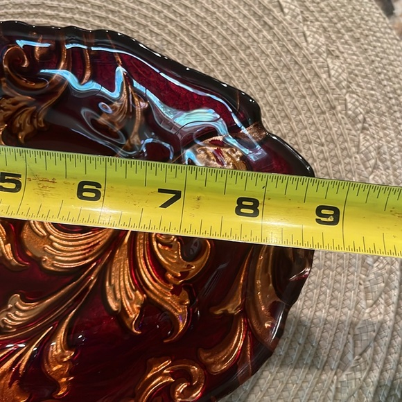 Arda Reverse Painted Vintage Goofus Glass Candy Dish - Picture 5 of 7